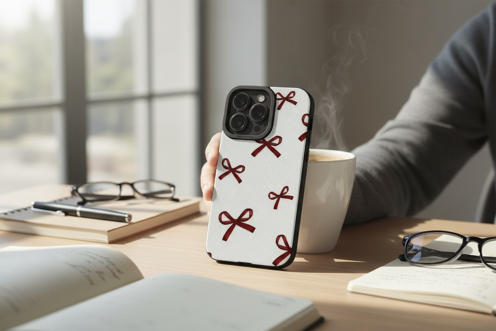 Etui Ribbon Chic z Kokardkami (Soft-Touch)