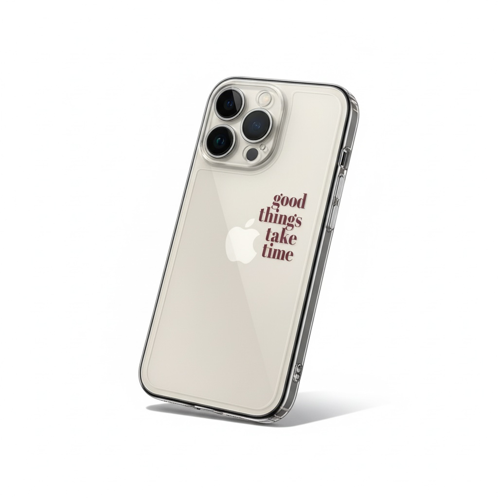 Etui Good Things Take Time (Soft-Touch)