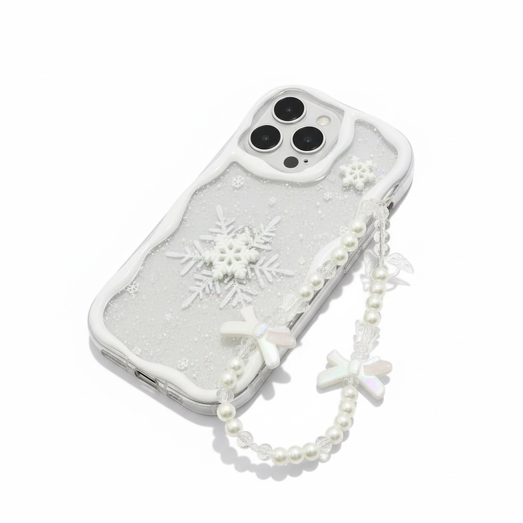 Etui Snowflake Pearl (Soft-Touch)